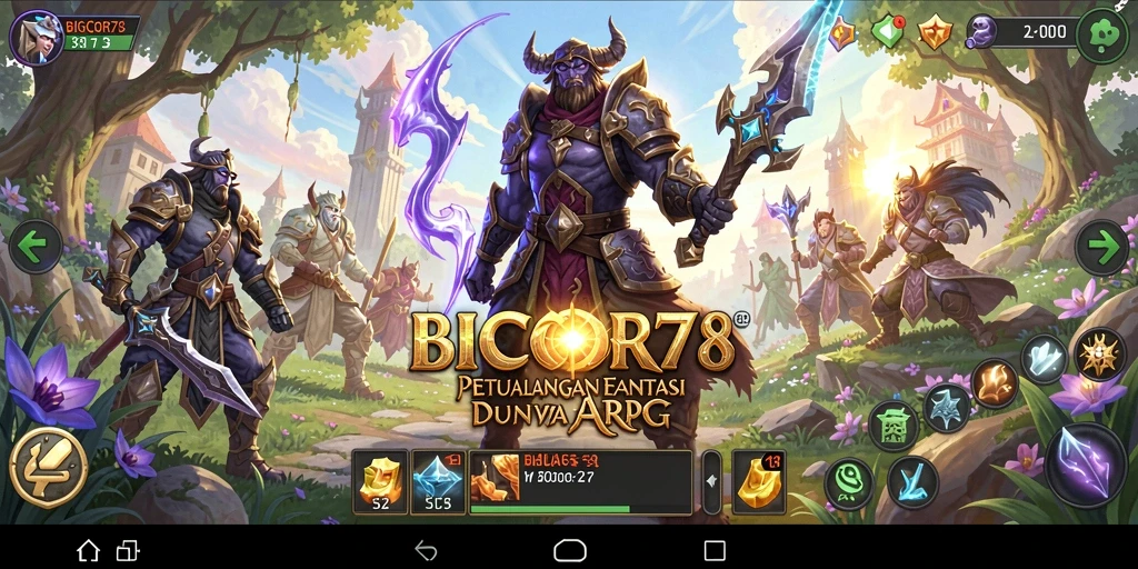 Tampilan gameplay seru di dunia fantasi BIGCOR78.