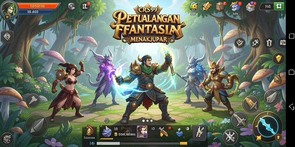 Tangkapan layar dari gameplay RPG yang epik di CRS99.