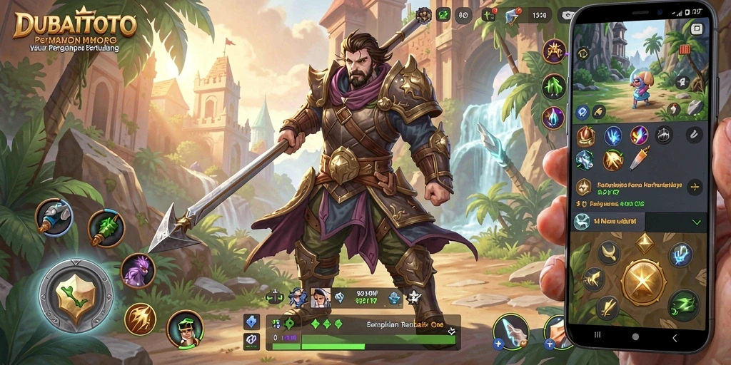 Screenshot dari gameplay <strong>DUBAITOTO</strong> menunjukkan pertarungan epik di dunia fantasi.
