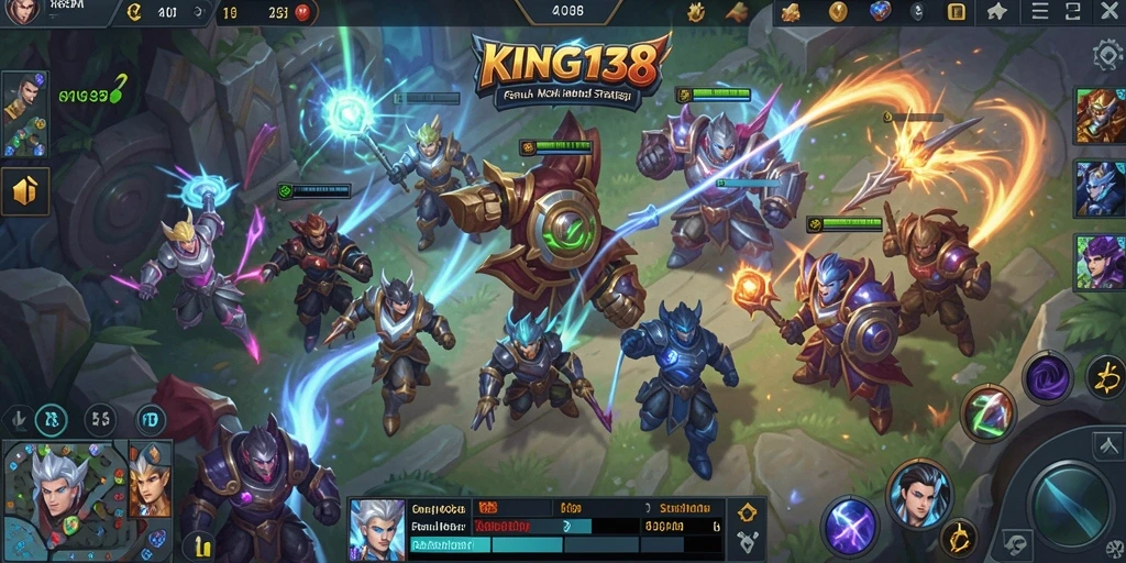 Gameplay seru di KING138 dengan aksi MOBA yang intens.