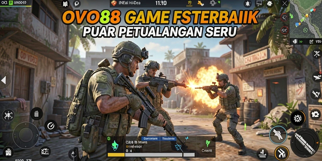 Tampilan gameplay seru dan penuh aksi di OVO88.