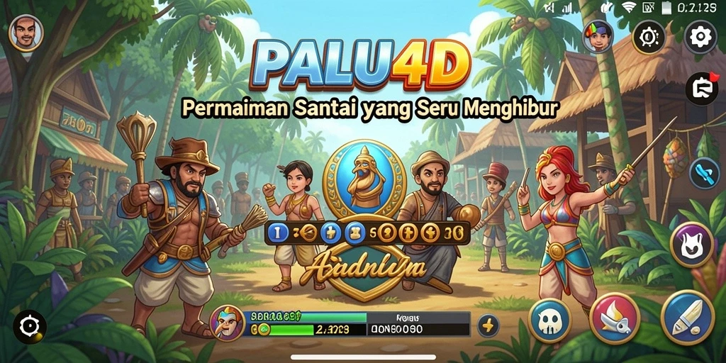 Tangkapan layar PALU4D menampilkan gameplay santai yang penuh warna.