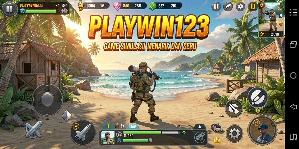 Tangkapan layar gameplay menunjukkan momen seru dalam PLAYWIN123.