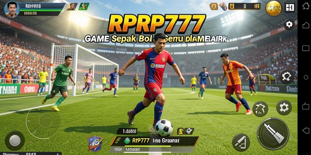 Tangkapan layar gameplay <strong>RPRP777</strong> menampilkan pertandingan sepak bola yang intens.