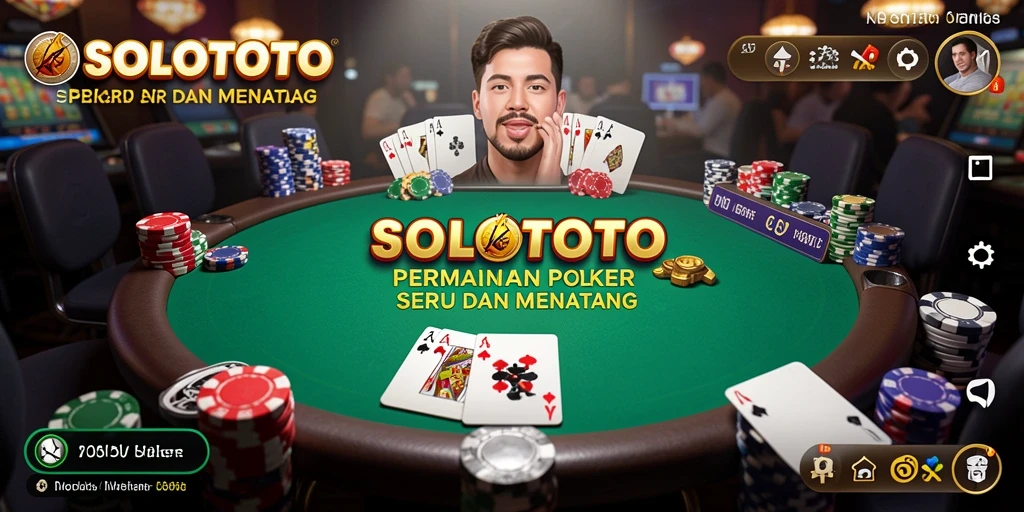 Screenshot SOLOTOTO menunjukkan pemain menikmati permainan Poker yang seru.
