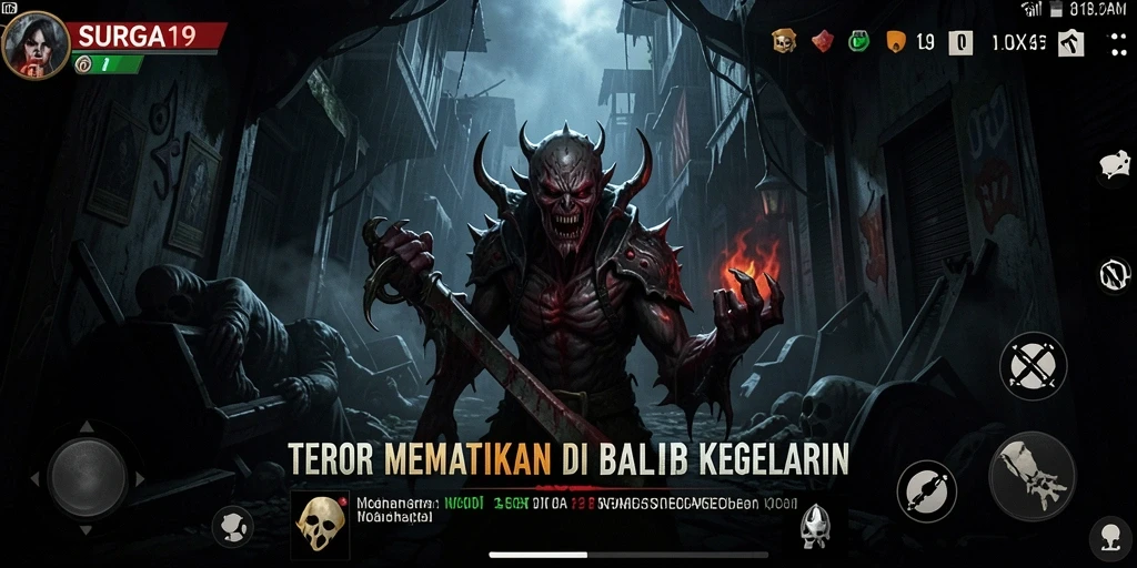 Gameplay SURGA19 menyajikan suasana Horror yang mencekam dan menegangkan.