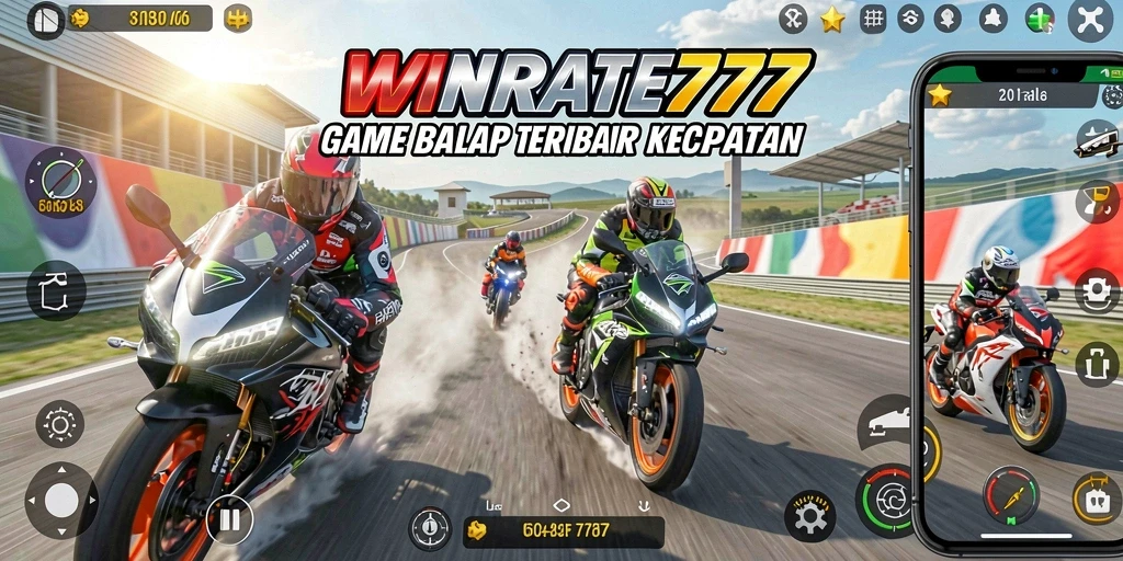 Gameplay menegangkan dalam balap motor di WINRATE777.