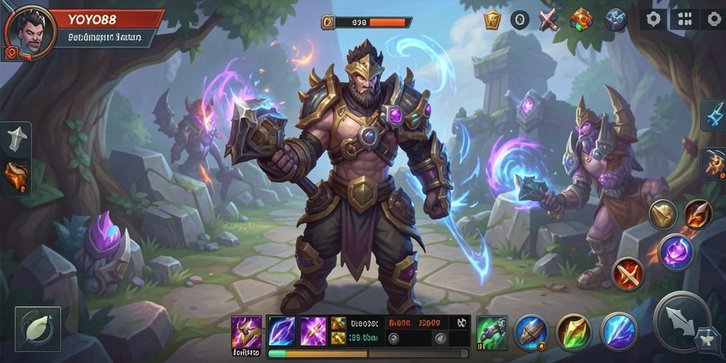 Screenshot gameplay YOYO88 menampilkan aksi pertempuran yang mendebarkan.